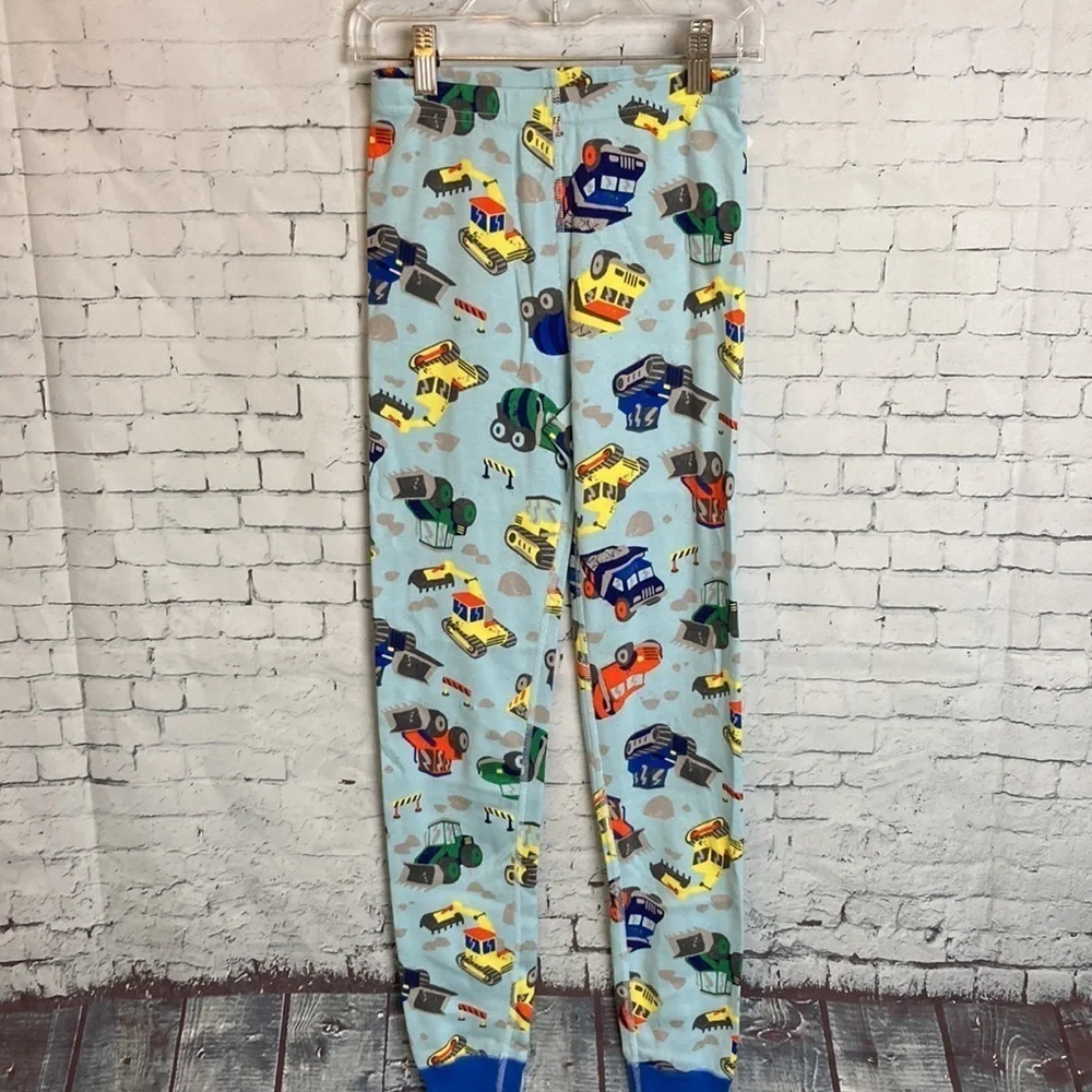 Hanna Andersson Construction Trucks Tractors Long John Pajamas PJs 140 10 NWT